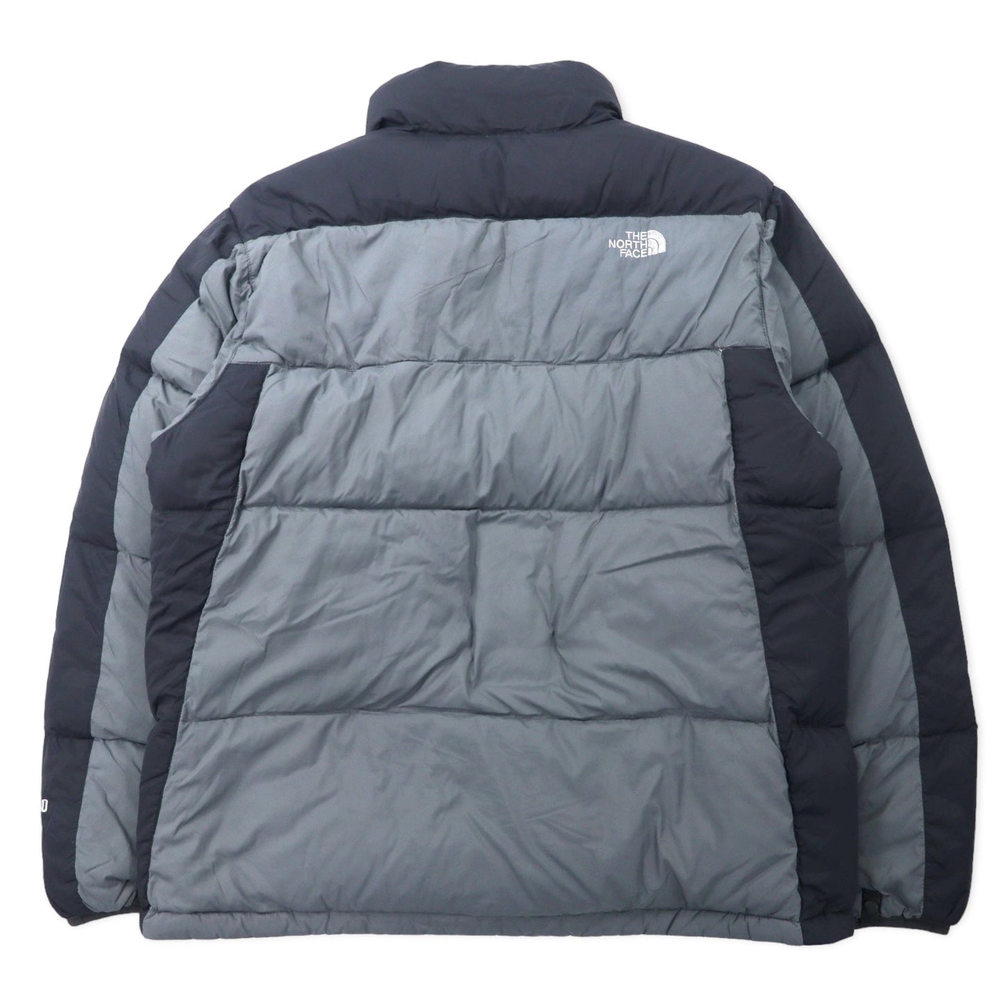 THE NORTH FACE Nuptse Down Jacket, 550 Fill Power, Large, Gray, Nylon, with Embroidered Logo