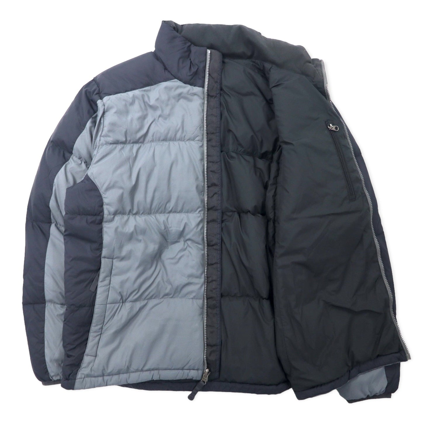 THE NORTH FACE Nuptse Down Jacket, 550 Fill Power, Large, Gray, Nylon, with Embroidered Logo