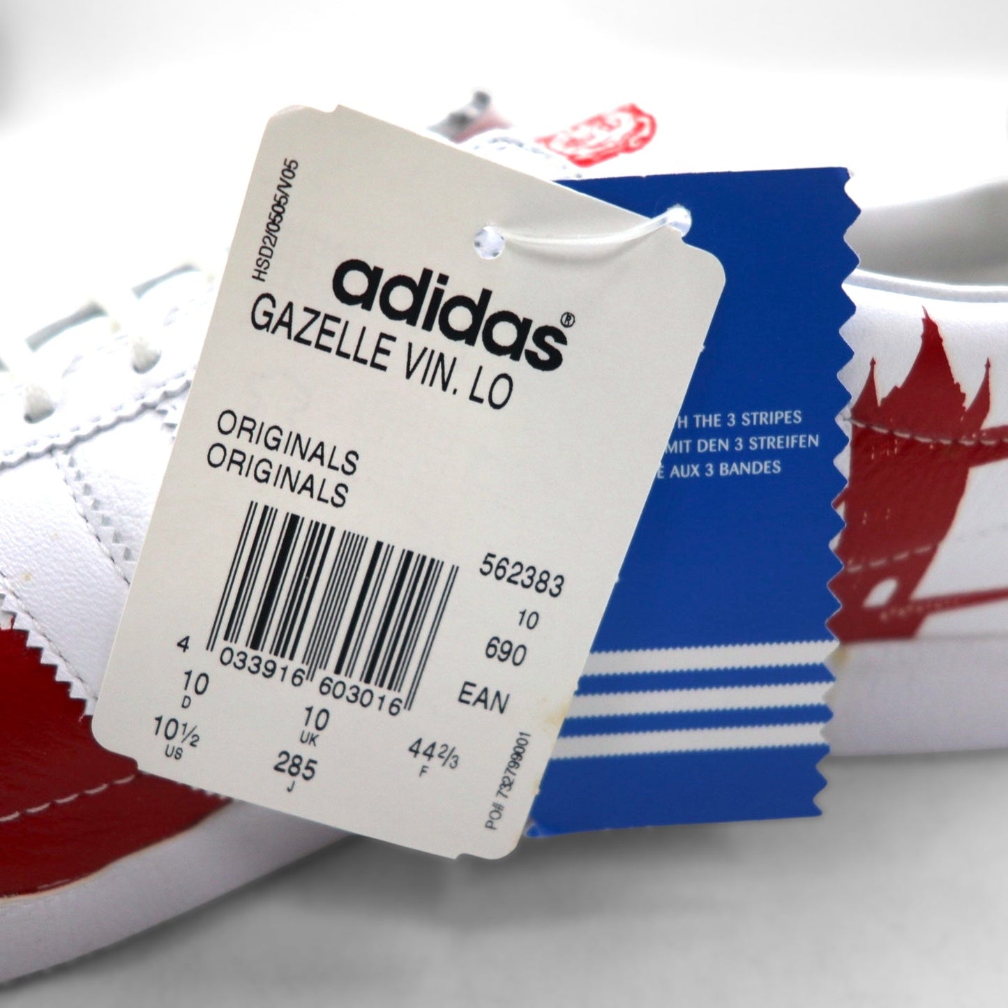 adidas originals 00年代 ガゼル ヴィンテージ GAZELLE VINTAGE ローカットスニーカー28.5cm レザー 562383 未使用品 都市シリーズ ロンドン ガッツレー