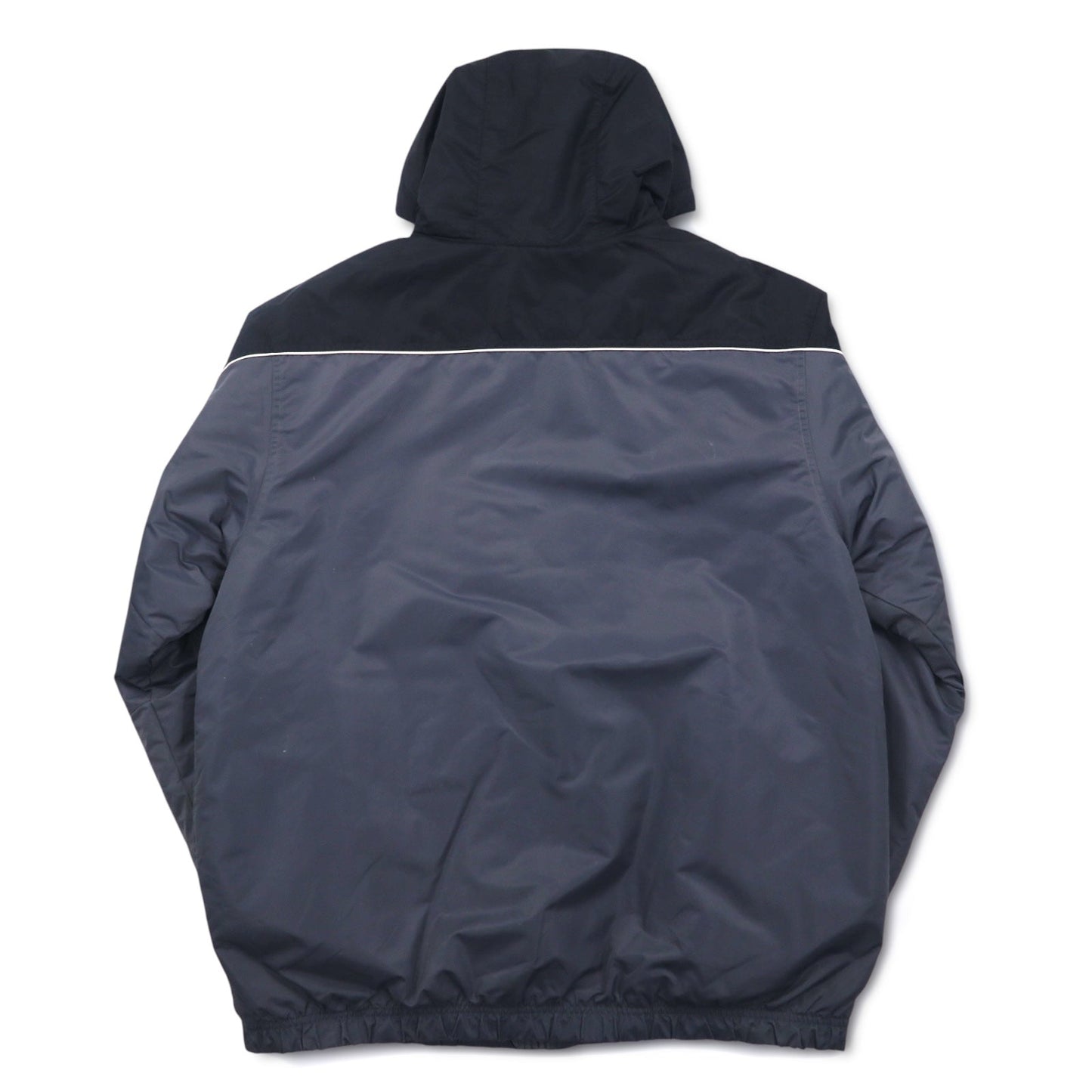 NIKE 2000s Nylon Jacket Insulation Parka L Silver Padded Swoosh Logo