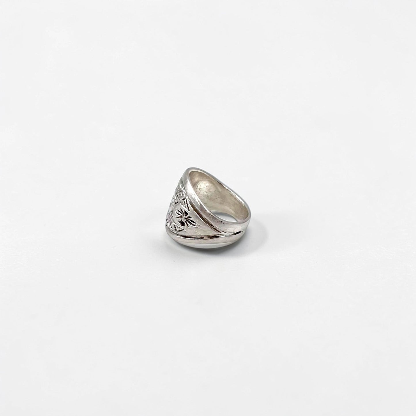Vintage Sterling Silver 925 Ring シルバー リング 指輪 15号 インディアンジュエリー スタンプワーク ネイティブ