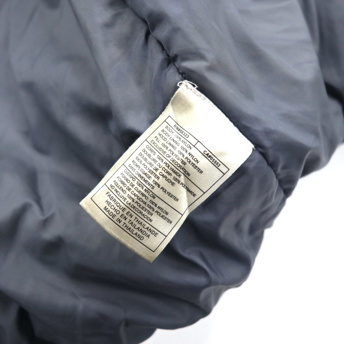 NIKE 2000s Nylon Jacket Insulation Parka L Silver Padded Swoosh Logo