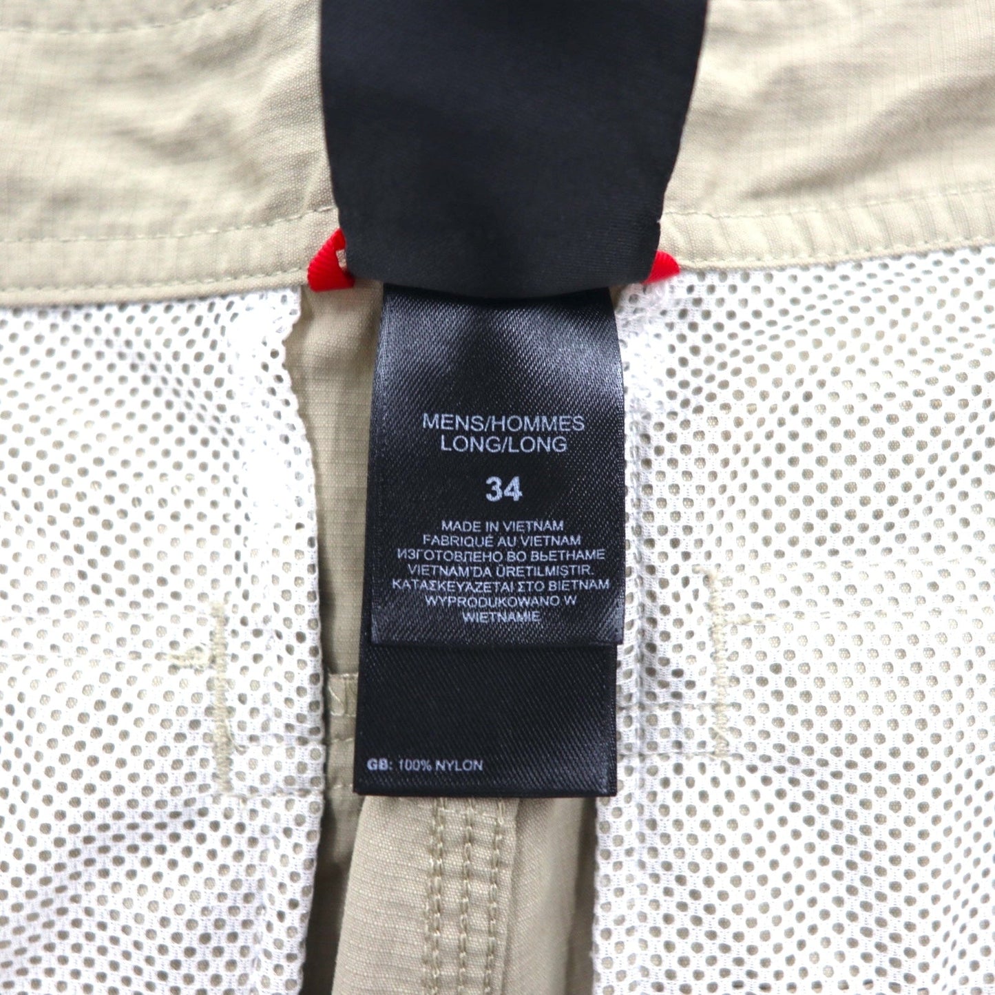 THE NORTH FACE アウトドア 2WAY コンバーチブル カーゴパンツ ショートパンツ L ベージュ 防水 リップストップ 裾ジップ スリット A3YH US企画