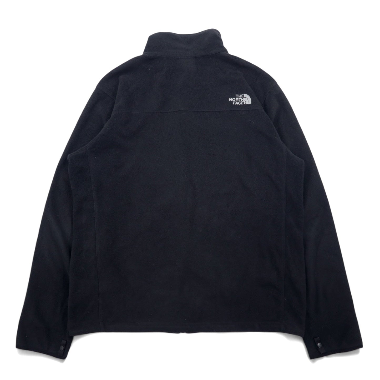 THE NORTH FACE Polartec Fleece Jacket, Size L, Black, Polyester, Logo Embroidery, Drawcord