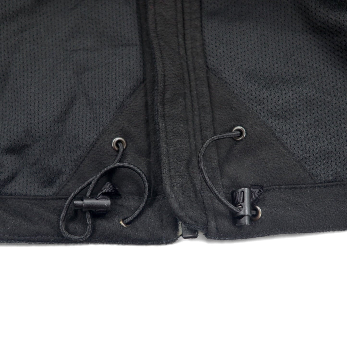 THE NORTH FACE Polartec Fleece Jacket, Size L, Black, Polyester, Logo Embroidery, Drawcord