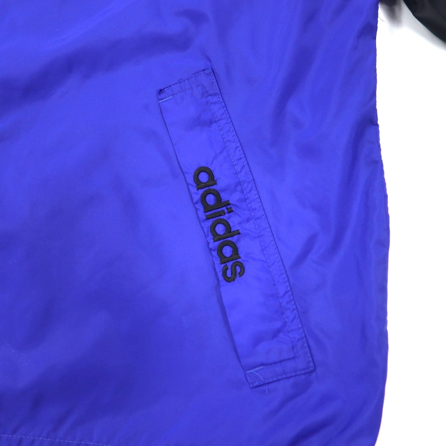 adidas 90s Nylon Jacket, Large, Blue, 3-Stripes, Flag Tag, Oversized