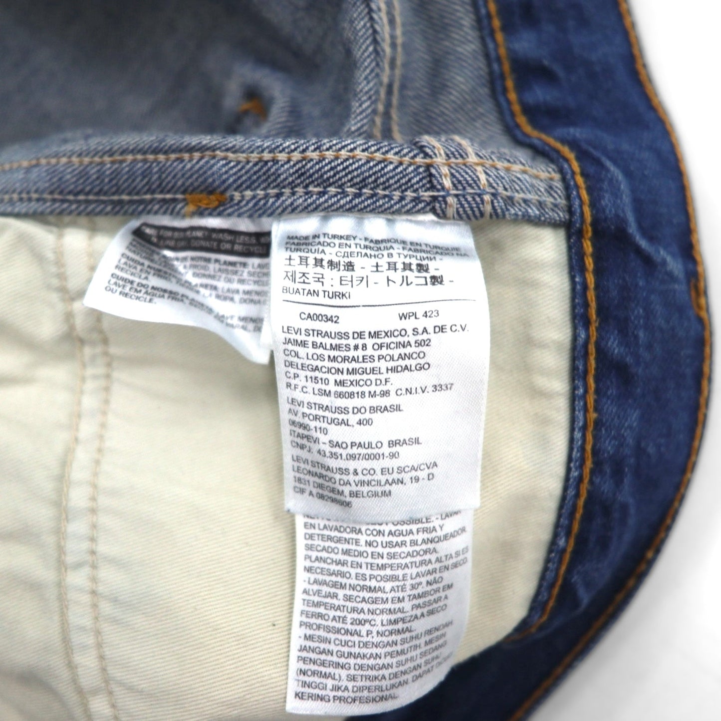 LEVI'S VINTAGE CLOTHING ( LVC ) 606 1960年代モデル STEER デニムパンツ L インディゴ ビッグE オレンジタブ リペア加工 30605-0063