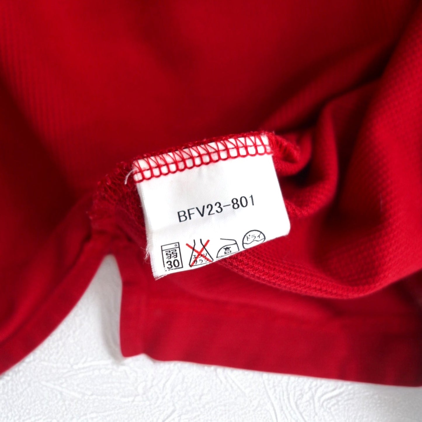 BURBERRY GOLF Long Sleeve Polo Shirt, Size S, Red, Cotton, Chest Pocket, One-Point Logo Embroidery