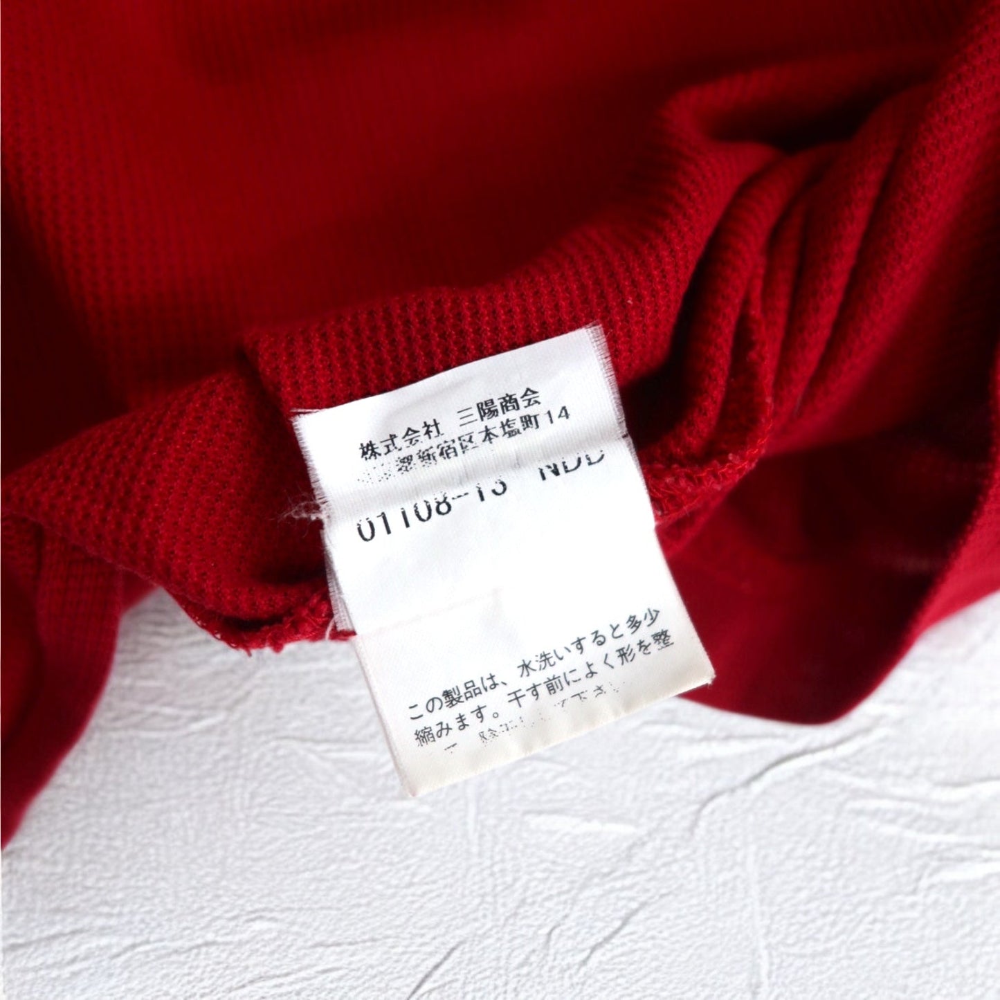 BURBERRY GOLF Long Sleeve Polo Shirt, Size S, Red, Cotton, Chest Pocket, One-Point Logo Embroidery