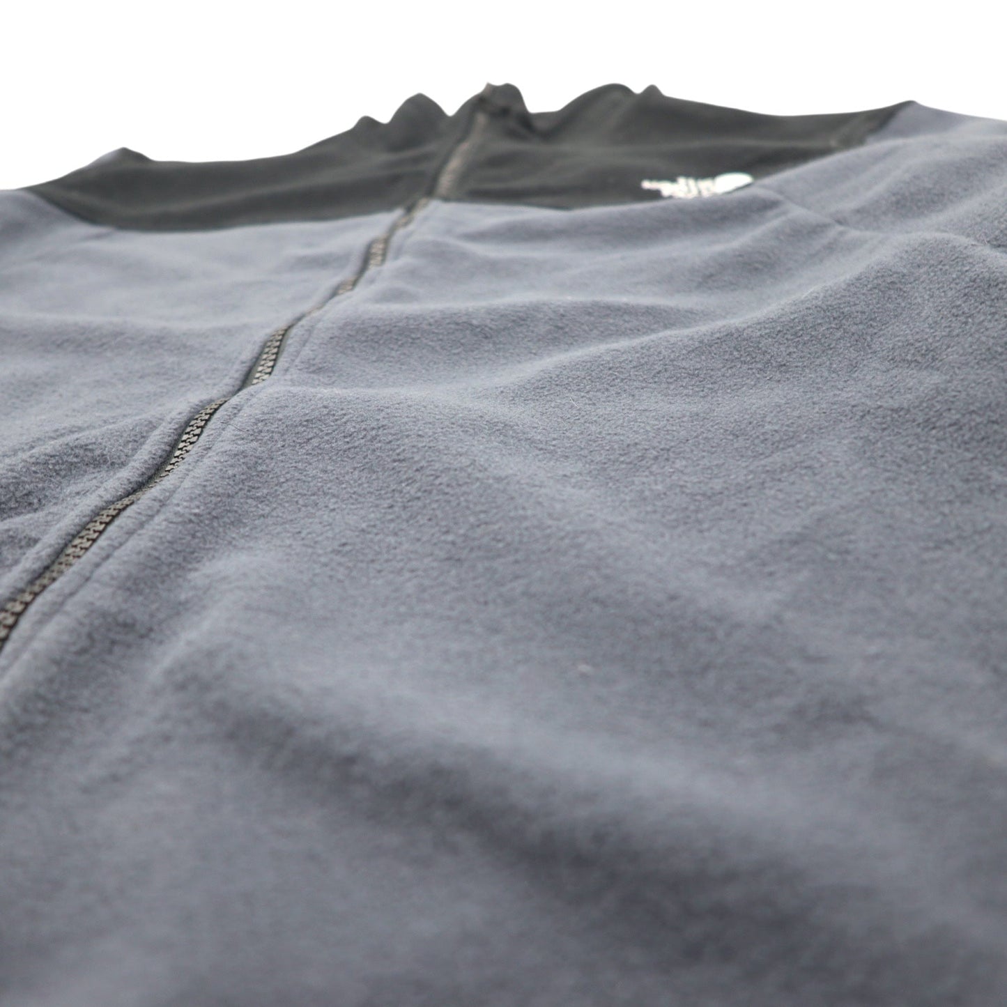 THE NORTH FACE バイカラー フリースジャケット XXL ブラック グレー ポリエステル ロゴ刺繍 NF0A7UJP
