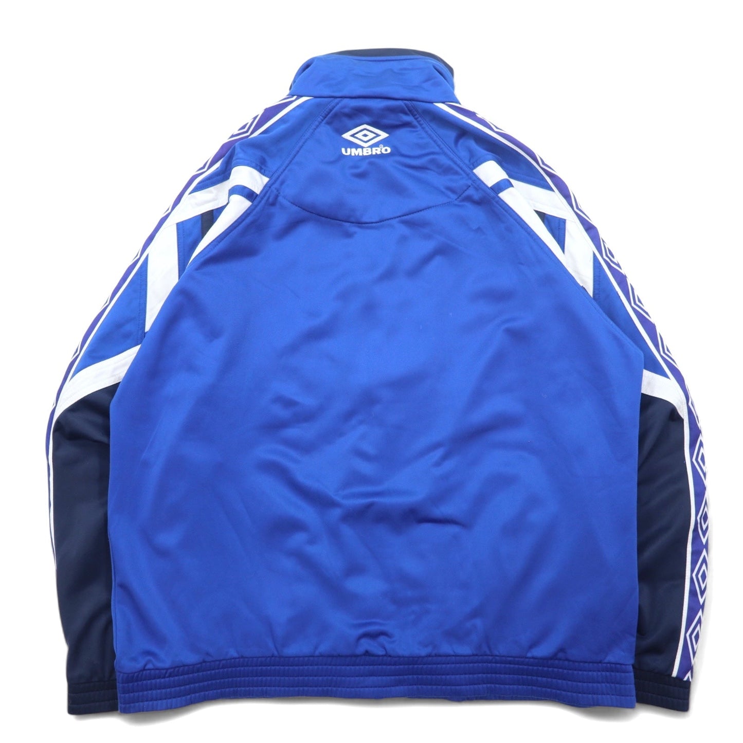 UMBRO 90s Track Jacket, Jersey, Size L, Blue, Polyester, Logo Embroidery, Tape Logo