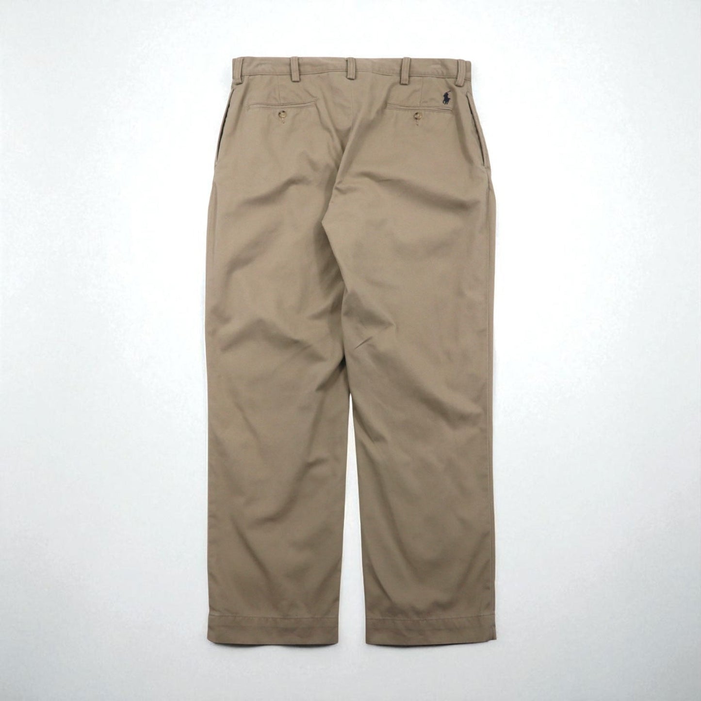Polo Ralph Lauren 90年代 2タック ワイド チノパンツ ポロチノ L ベージュ プリーツ