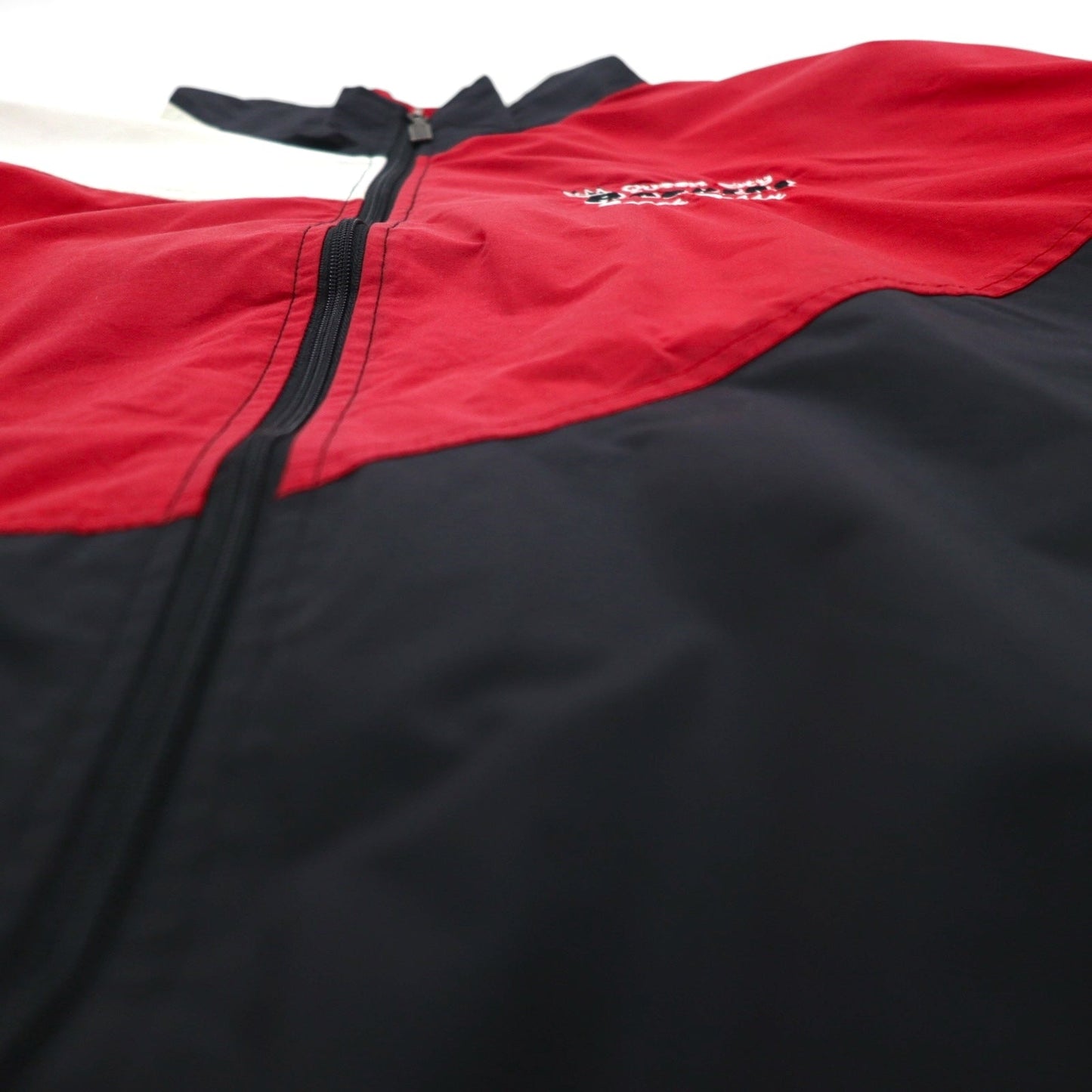 90s Vintage Windbreaker Holloway 90年代 ナイロンジャケット ジャージ XL クレイジーパターン カラーブロック Queen City Rockers