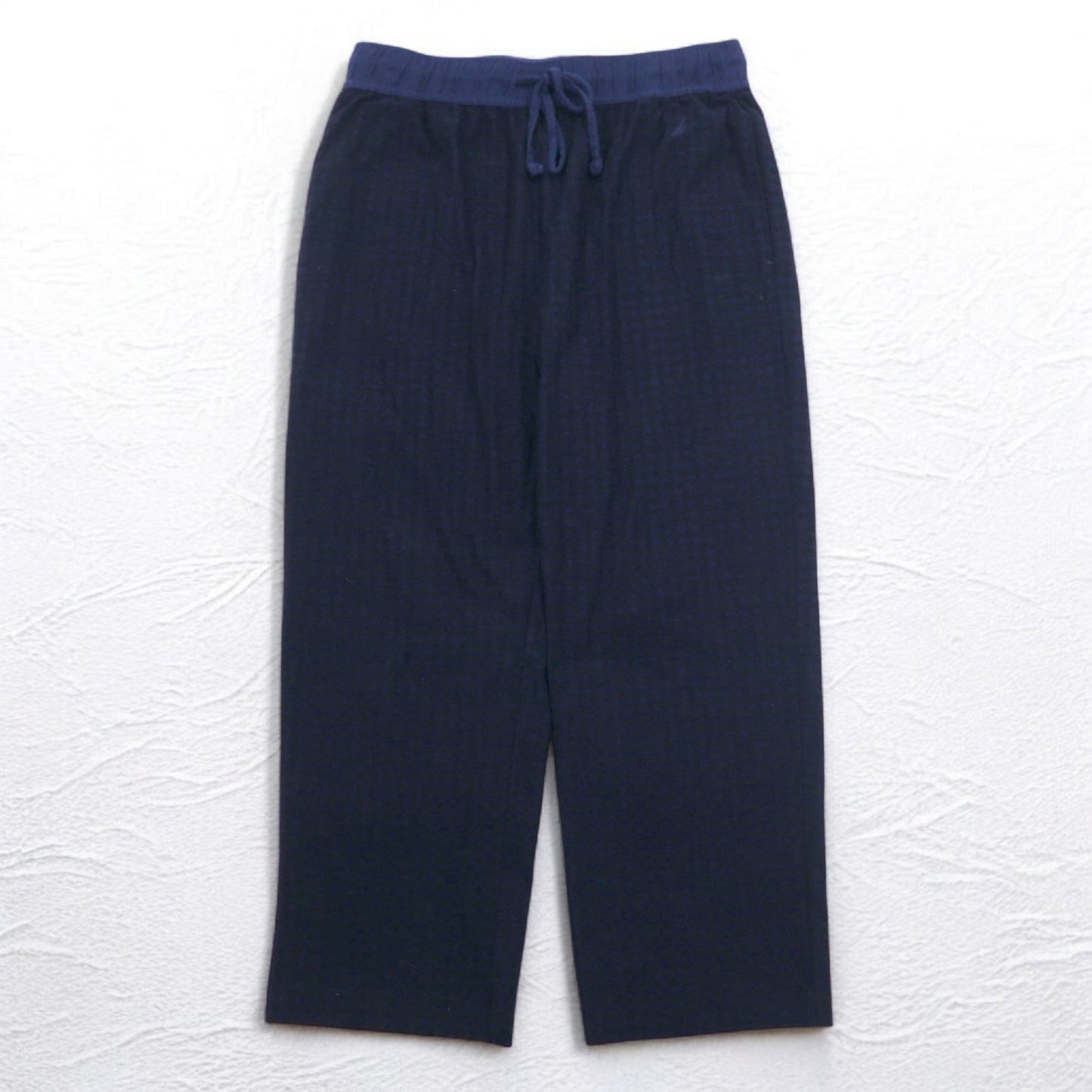 NAUTICA Pajama Pants, Easy Pants, Size M, Navy Check, Polyester