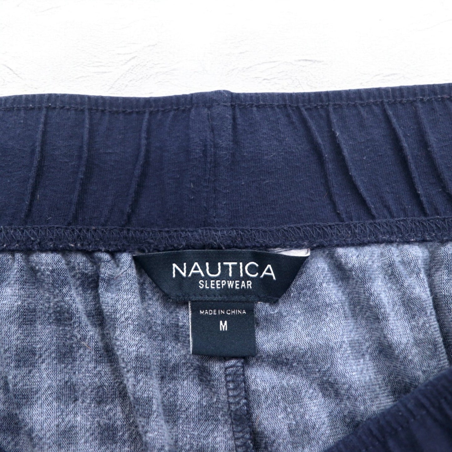NAUTICA Pajama Pants, Easy Pants, Size M, Navy Check, Polyester