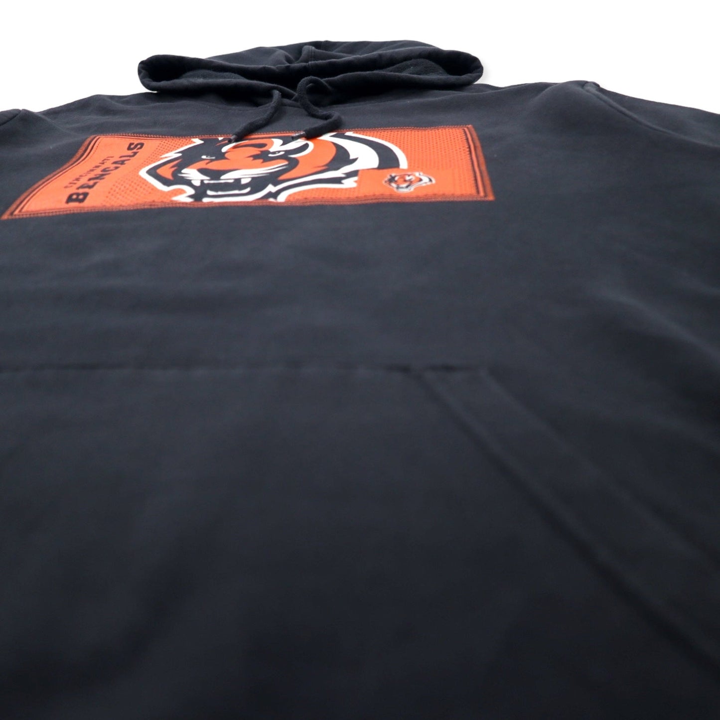 NFL TEAM APPAREL Pullover Hoodie, Size 2XL, Black, Cotton with Fleece Lining, CINCINNATI BENGALS, Made in Pakistan