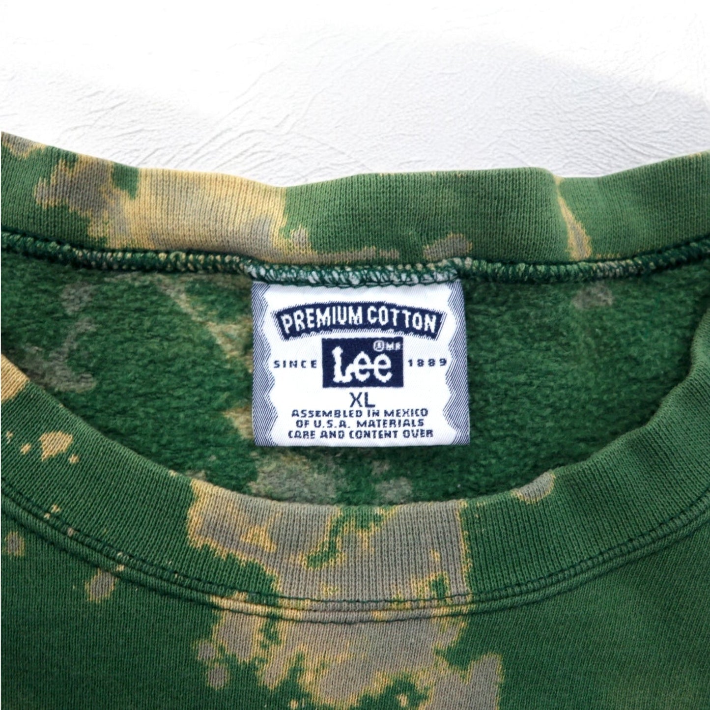 Lee 90s Pathway Skateboards Sweatshirt, XL, Green Tie-Dye, Premium Cotton, Made in Mexico