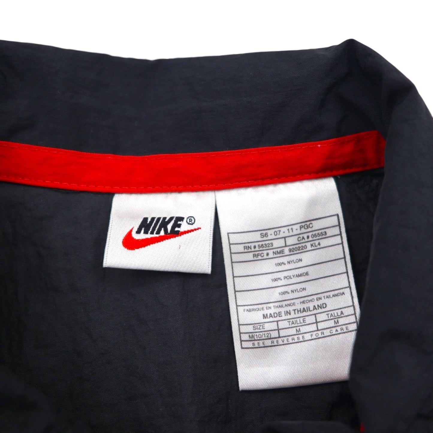 NIKE 90年代 銀タグ ナイロンジャケット ジャージ M ブラック ビッグスウォッシュ