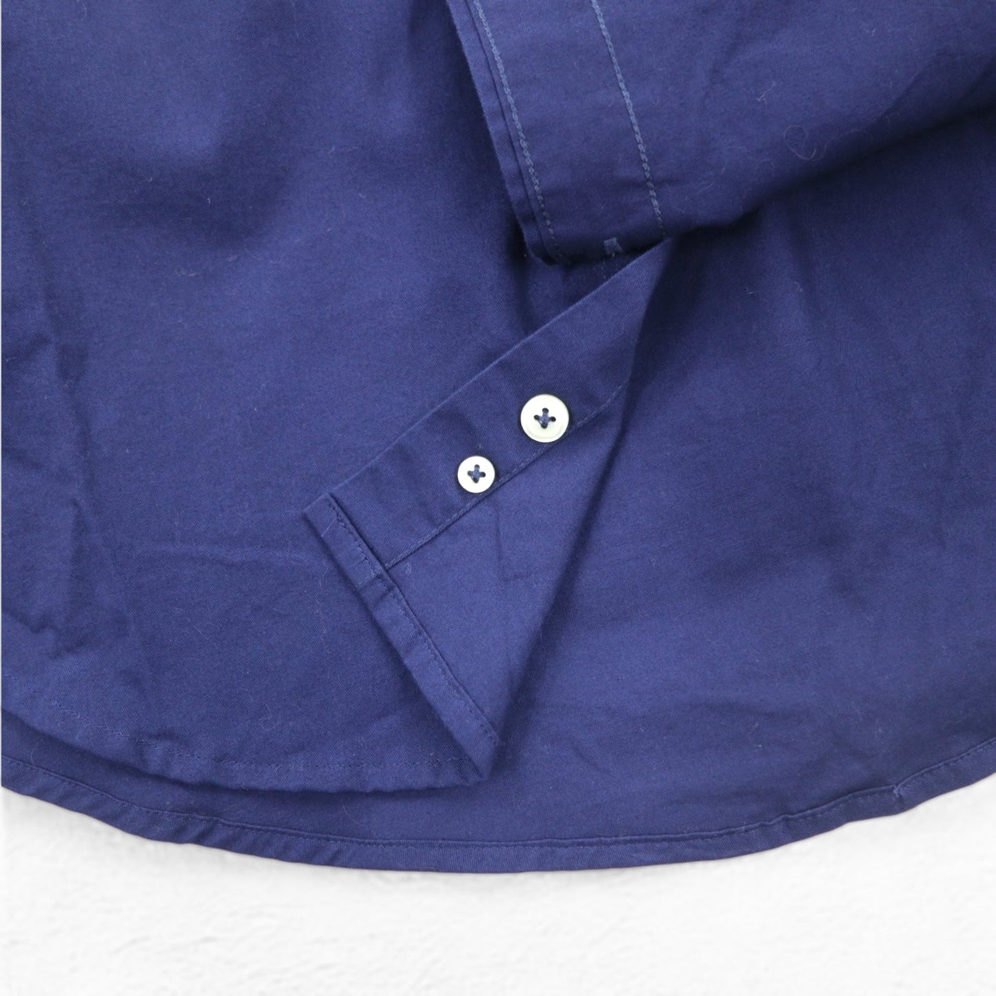 CHAPS ボタンダウンシャツ L ネイビーエルボーパッチ  胸ポケット ワンポイントロゴ刺繍