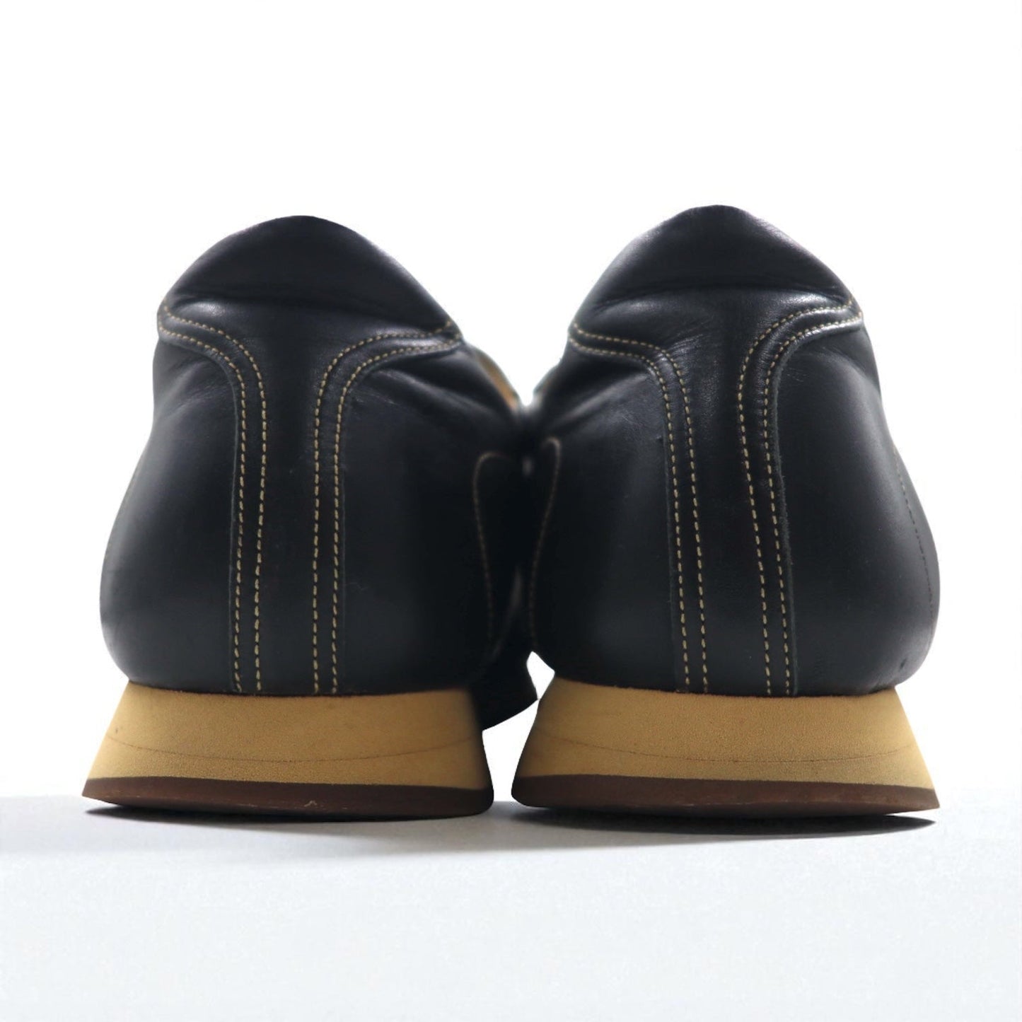 BURBERRY カーフレザー ローカットスニーカー 26.5cm ブラック BU1340