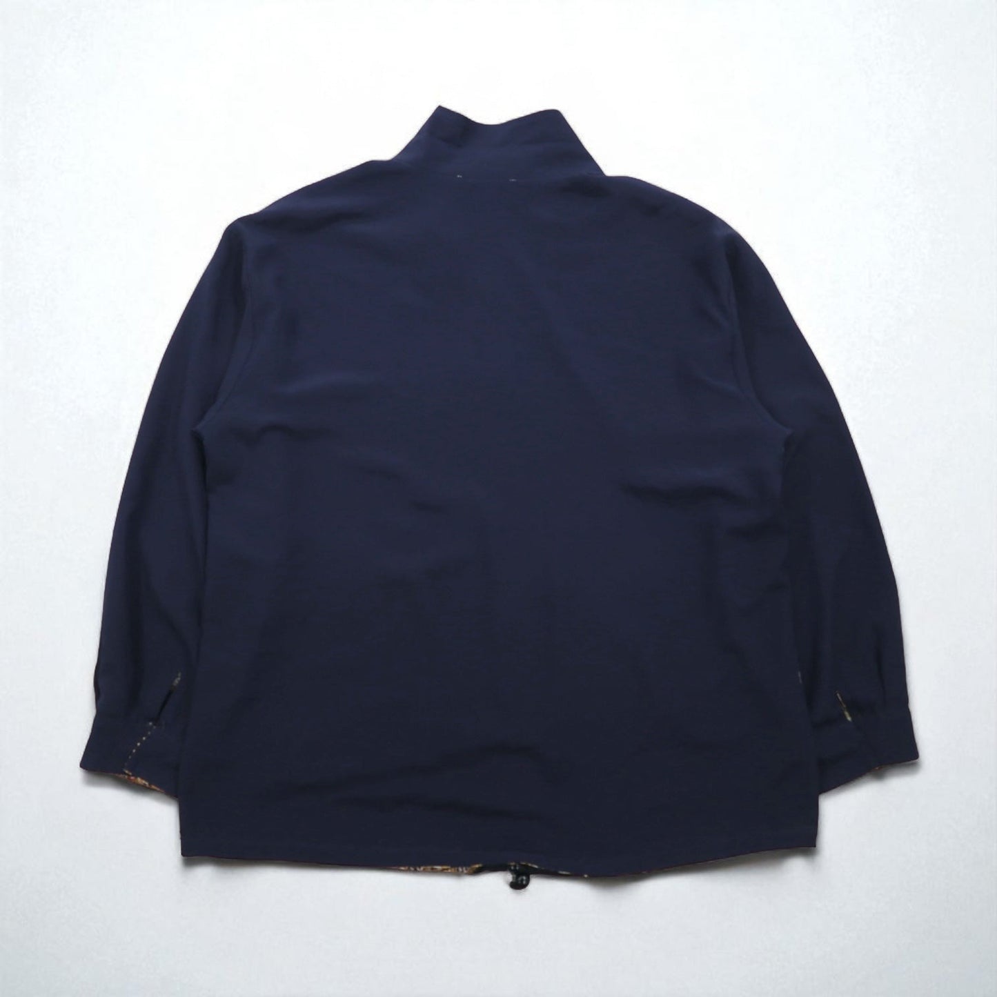 90s Vintage Reversible Satin Jacket リバーシブル サテンジャケット XL ネイビー 総柄 スカーフ ペイズリー柄