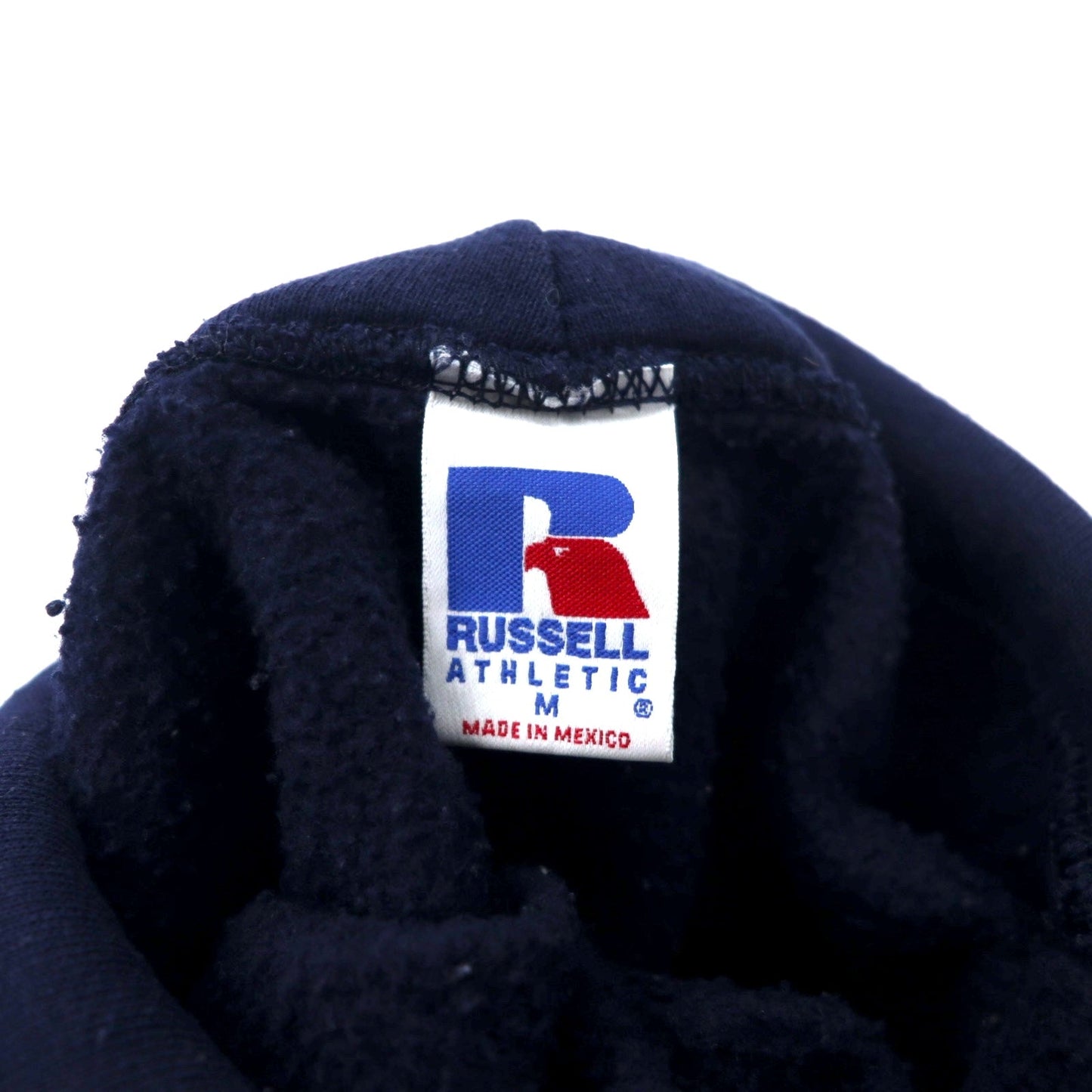 RUSSELL ATHLETIC 90s College Pullover Hoodie, Size M, Navy Cotton, Clarion University, Made in Mexico