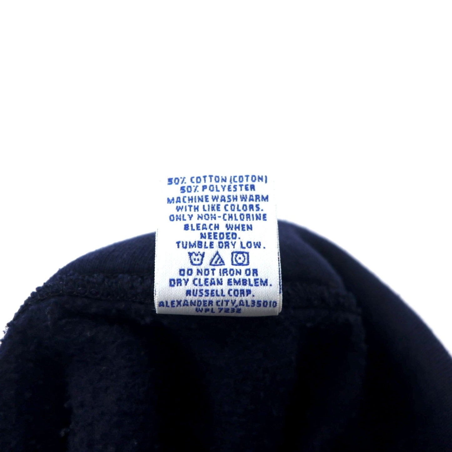 RUSSELL ATHLETIC 90s College Pullover Hoodie, Size M, Navy Cotton, Clarion University, Made in Mexico