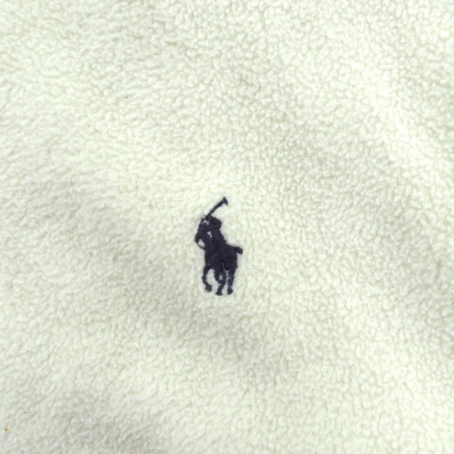 Polo Ralph Lauren 90年代 ジップパーカー フリースジャケット M ホワイト スモールポニー刺繍