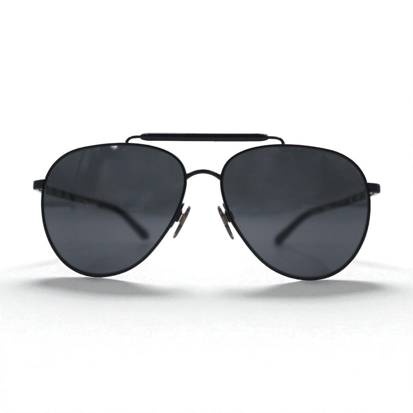 BURBERRY ダブルブリッジ ティアドロップ サングラス メタルフレーム B3097 1007/5V 59-14 145 3N ノバチェック イタリア製