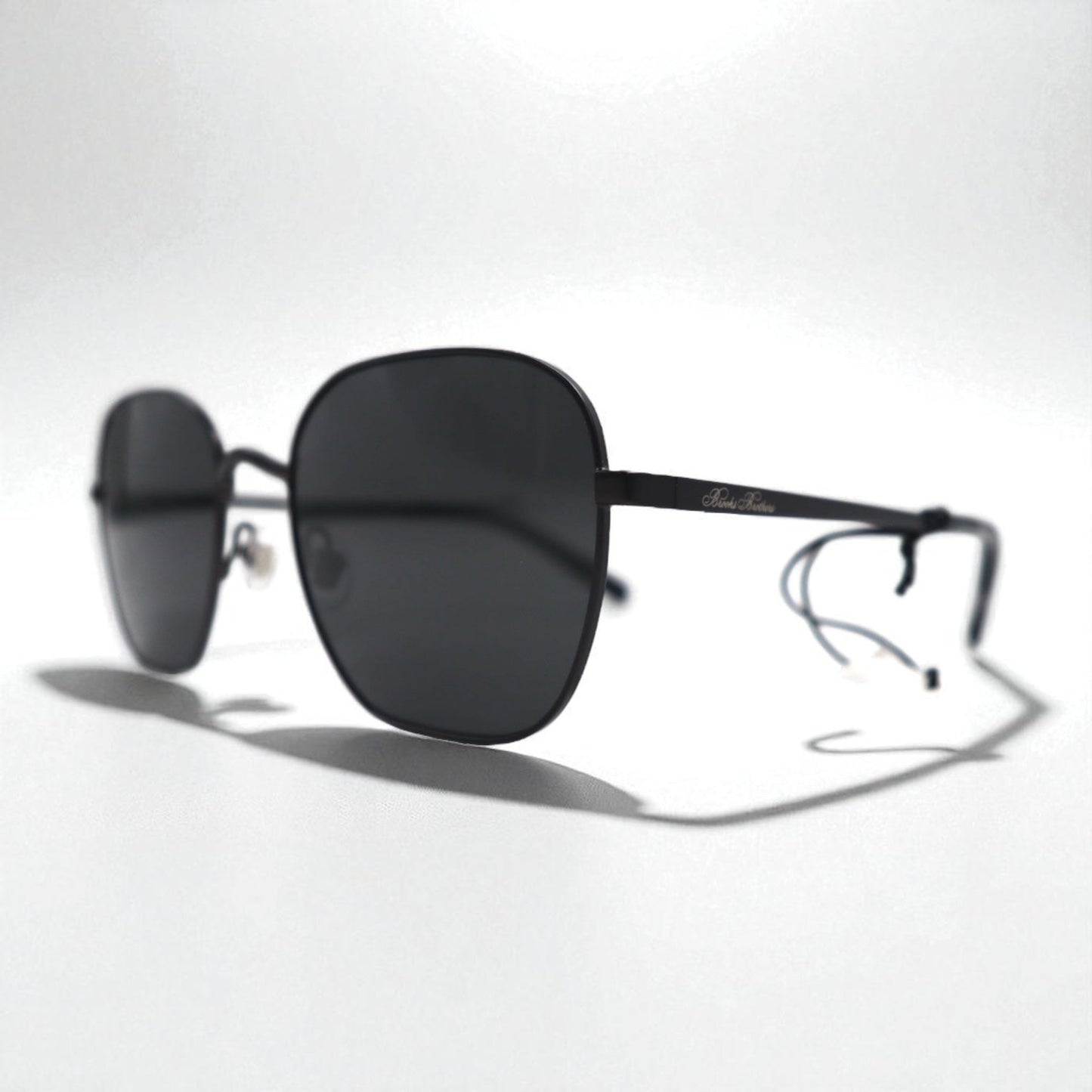 Brooks Brothers ガンメタル スクエア サングラス メタルフレーム BB4066 103587 55-19 145 3N 未使用品