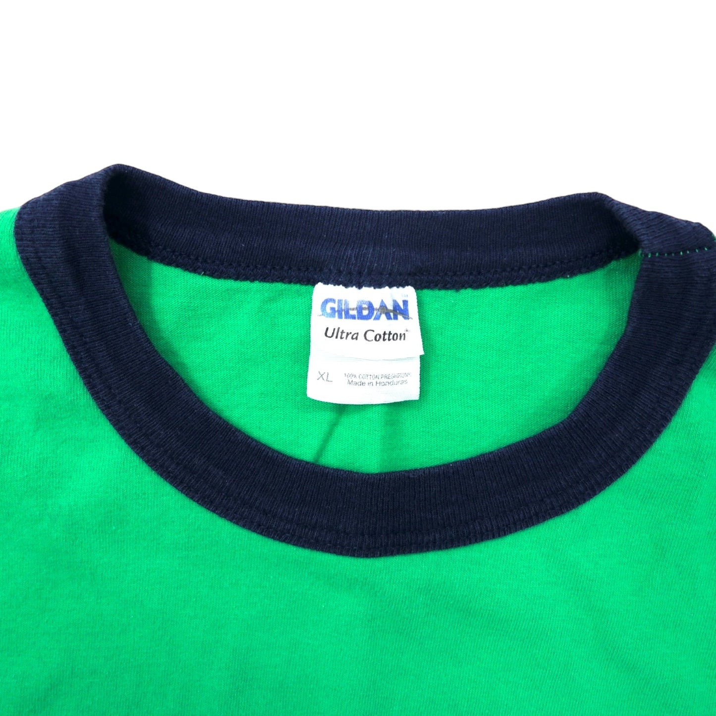 GILDAN Ringer T-Shirt, XL, Green Cotton, HANSCOM