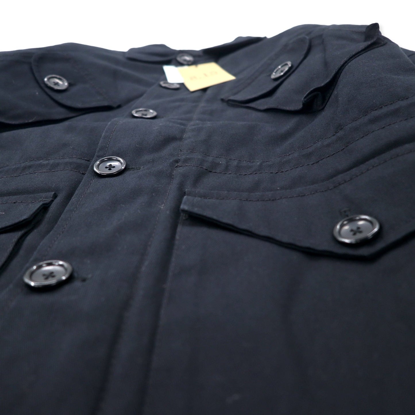 8.15 AUGUST FIFTEENTH USA-Made Army Jacket, Size Small, Black, Cotton, Boa Lining, Drawcord, ARMY JACKET 4095A21902, Unused