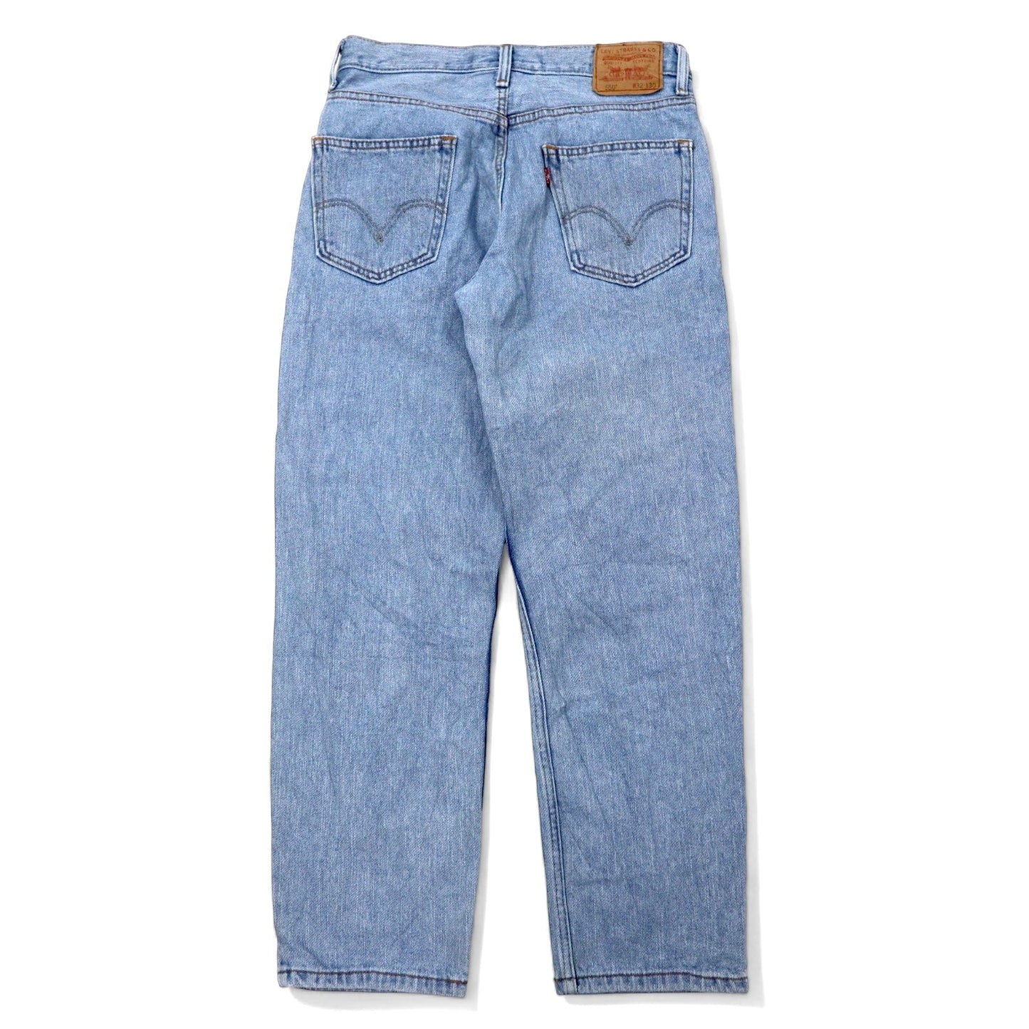 Levi's 550 Relaxed Fit Tapered Denim Pants, Size 32, Blue Ice Wash Cotton, Zipper Fly, USA Line, 550-4834, Made in Lesotho