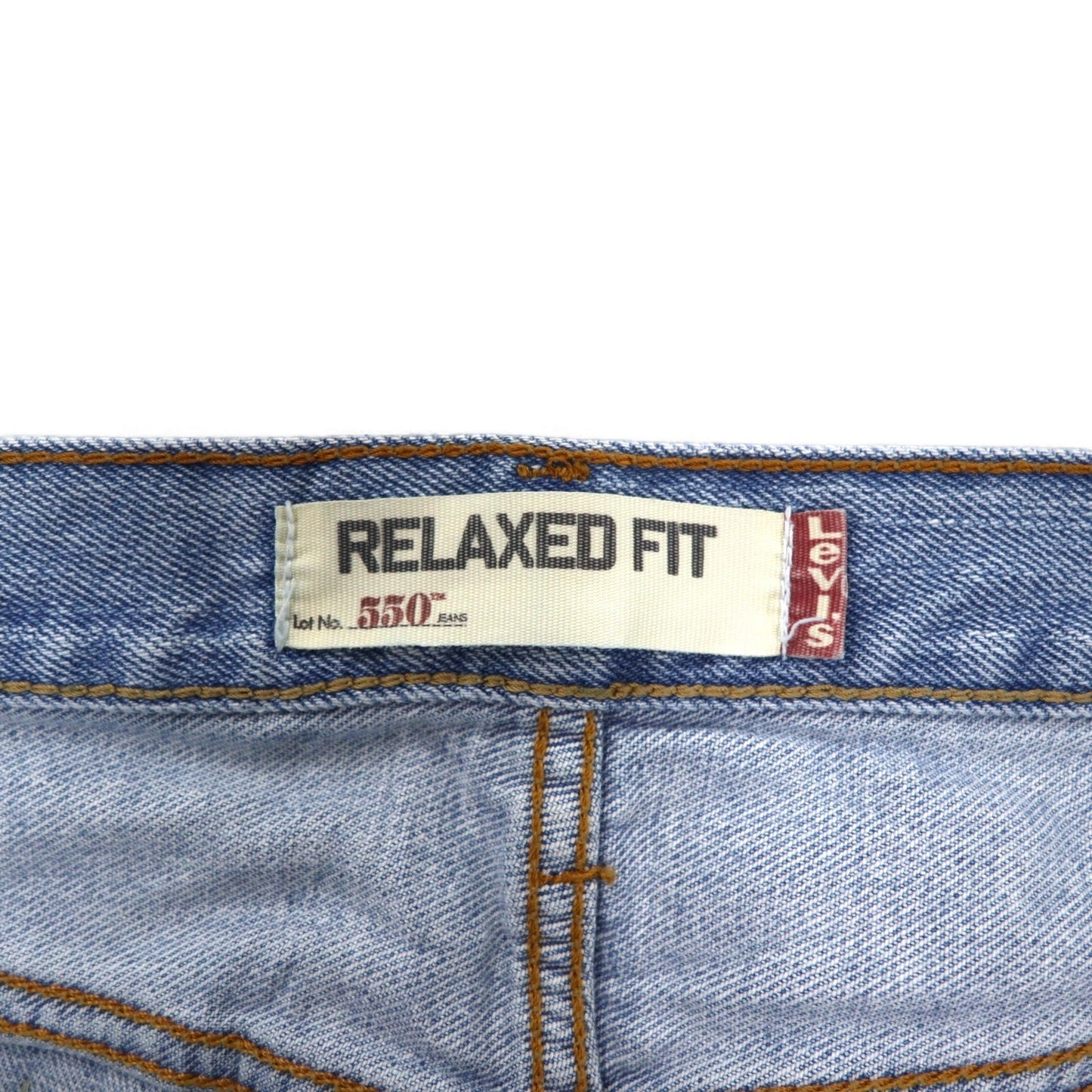 Levi's 550 Relaxed Fit Tapered Denim Pants, Size 32, Blue Ice Wash Cotton, Zipper Fly, USA Line, 550-4834, Made in Lesotho