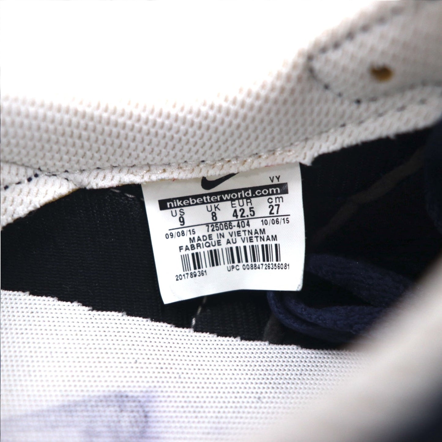 NIKE Challenger Suede Sneakers, Size 27cm, Navy with Mesh, 725066-404