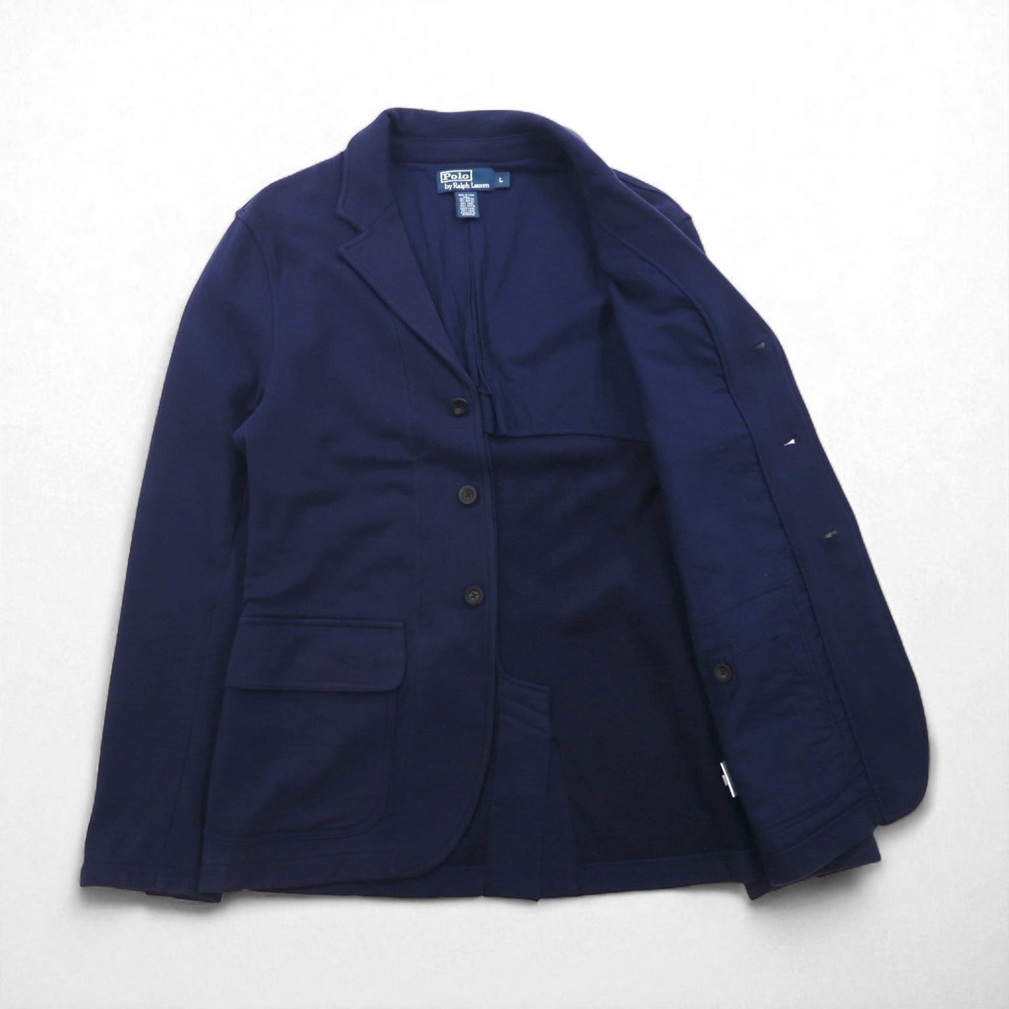 Polo Ralph Lauren 90年代 3B テーラードジャケット ブレザー L ネイビー コットン ポニー刺繍