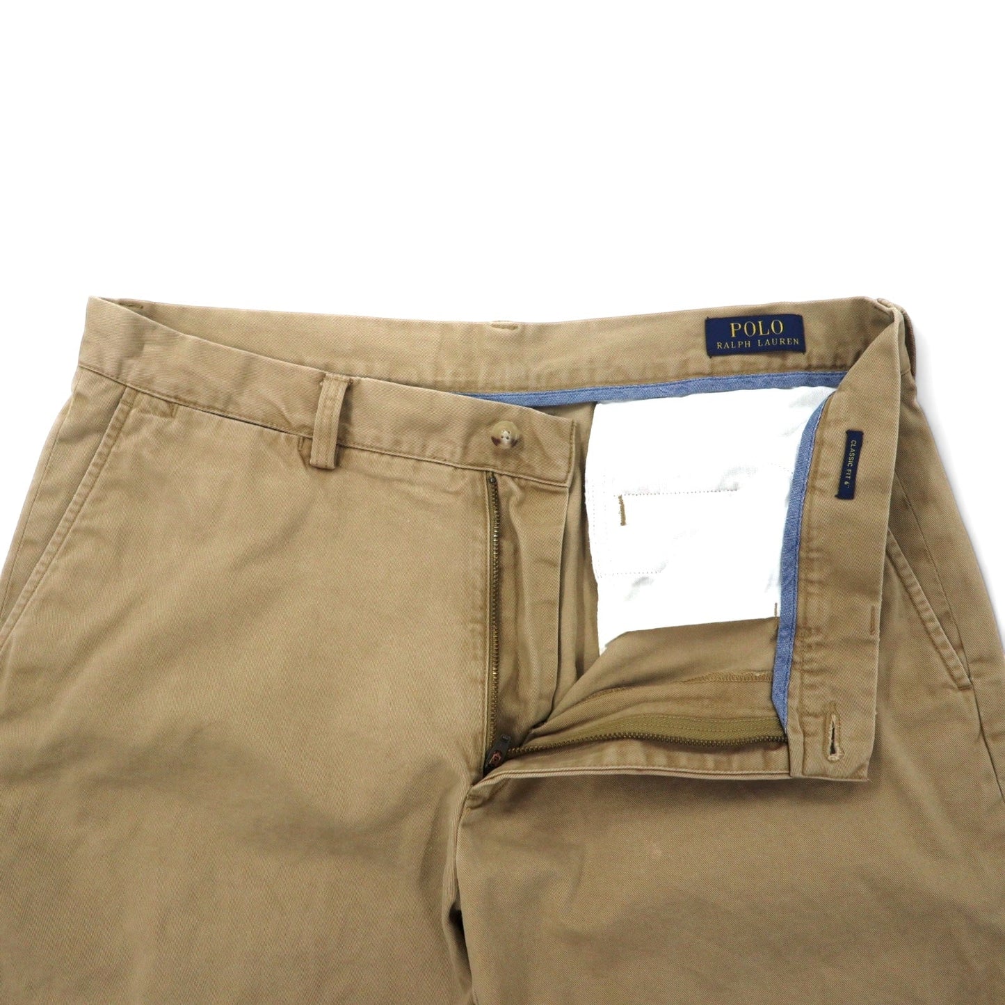 POLO RALPH LAUREN Polo Chino Classic Fit Chino Shorts, Size 34, Beige Cotton