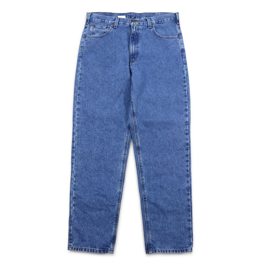 Carhartt Relaxed Fit Baggy Tapered Denim Pants, Size L, Indigo Blue, RELAXED FIT B13 STW, Made in Mexico