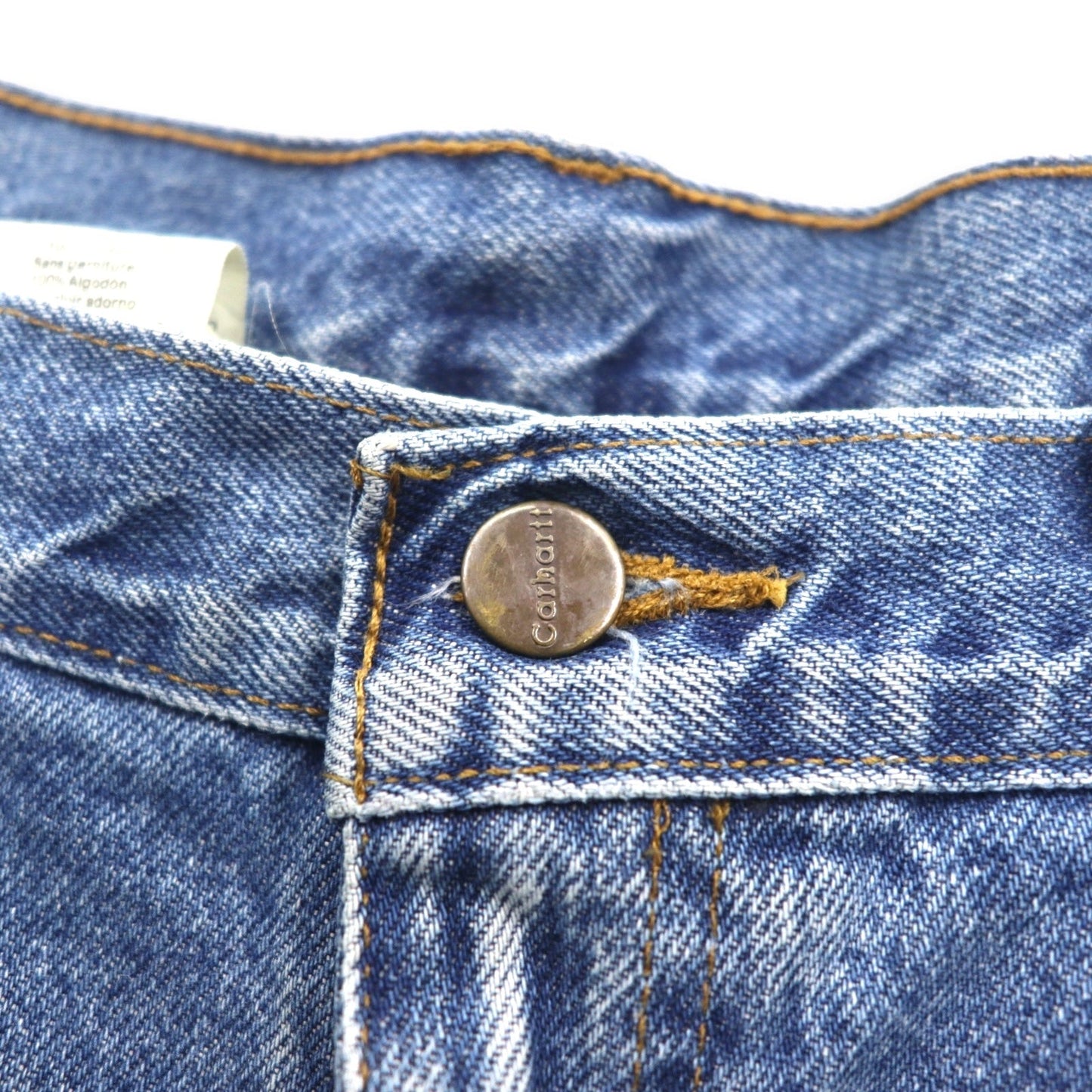 Carhartt Relaxed Fit Baggy Tapered Denim Pants, Size L, Indigo Blue, RELAXED FIT B13 STW, Made in Mexico