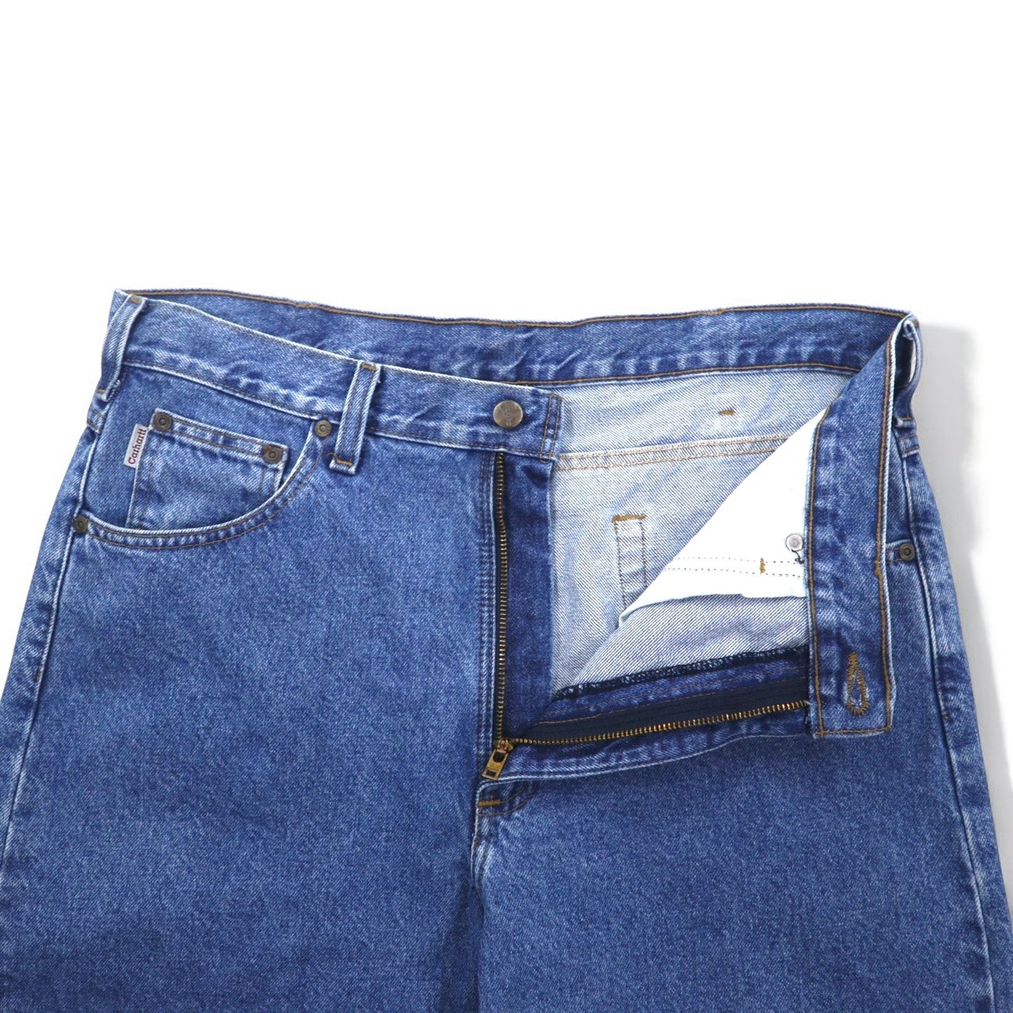 Carhartt Relaxed Fit Baggy Tapered Denim Pants, Size L, Indigo Blue, RELAXED FIT B13 STW, Made in Mexico