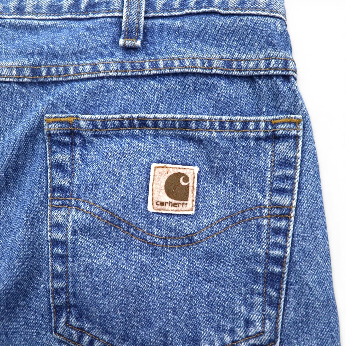 Carhartt Relaxed Fit Baggy Tapered Denim Pants, Size L, Indigo Blue, RELAXED FIT B13 STW, Made in Mexico
