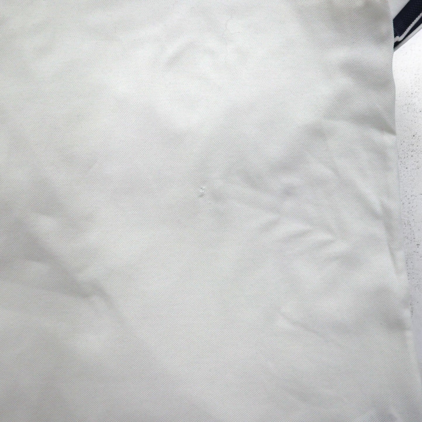 POLO RALPH LAUREN Ribbed Line Polo Shirt, XL, White Cotton, Pique, Small Pony Embroidery