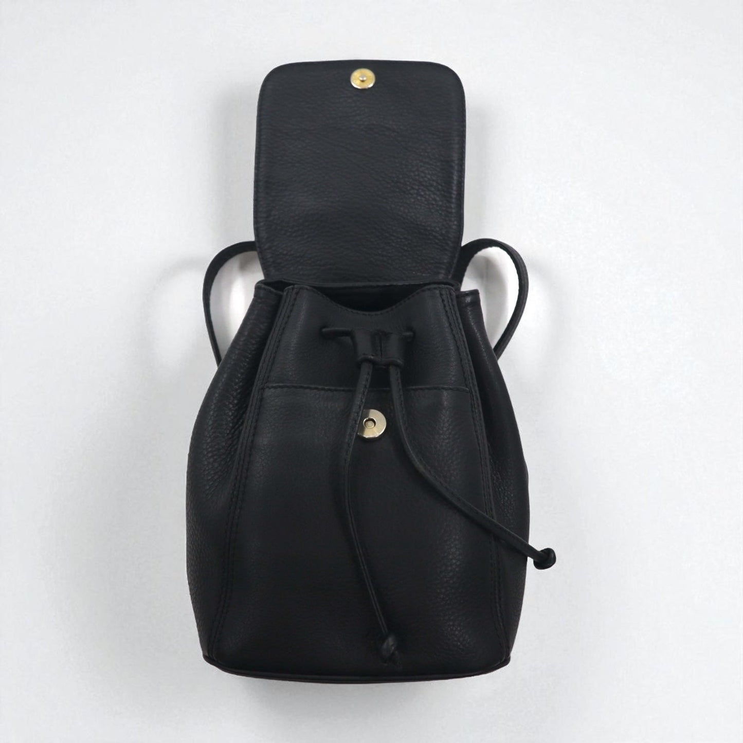 COACH イタリア製 オールドコーチ ペプルドレザー 巾着 リュックサック バックパック 牛革 L6E-4925 シボ革