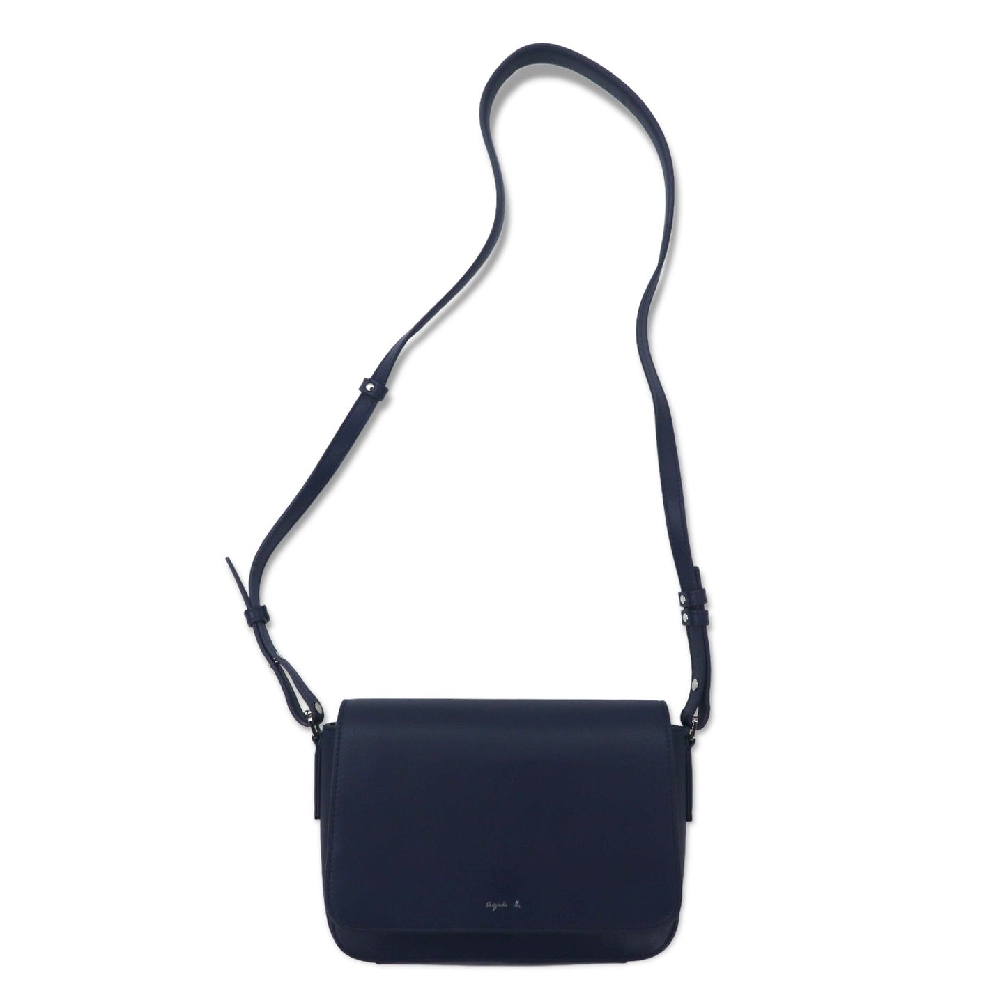 agnes b. Leather Shoulder Bag, Navy Cowhide Leather, LS15-02