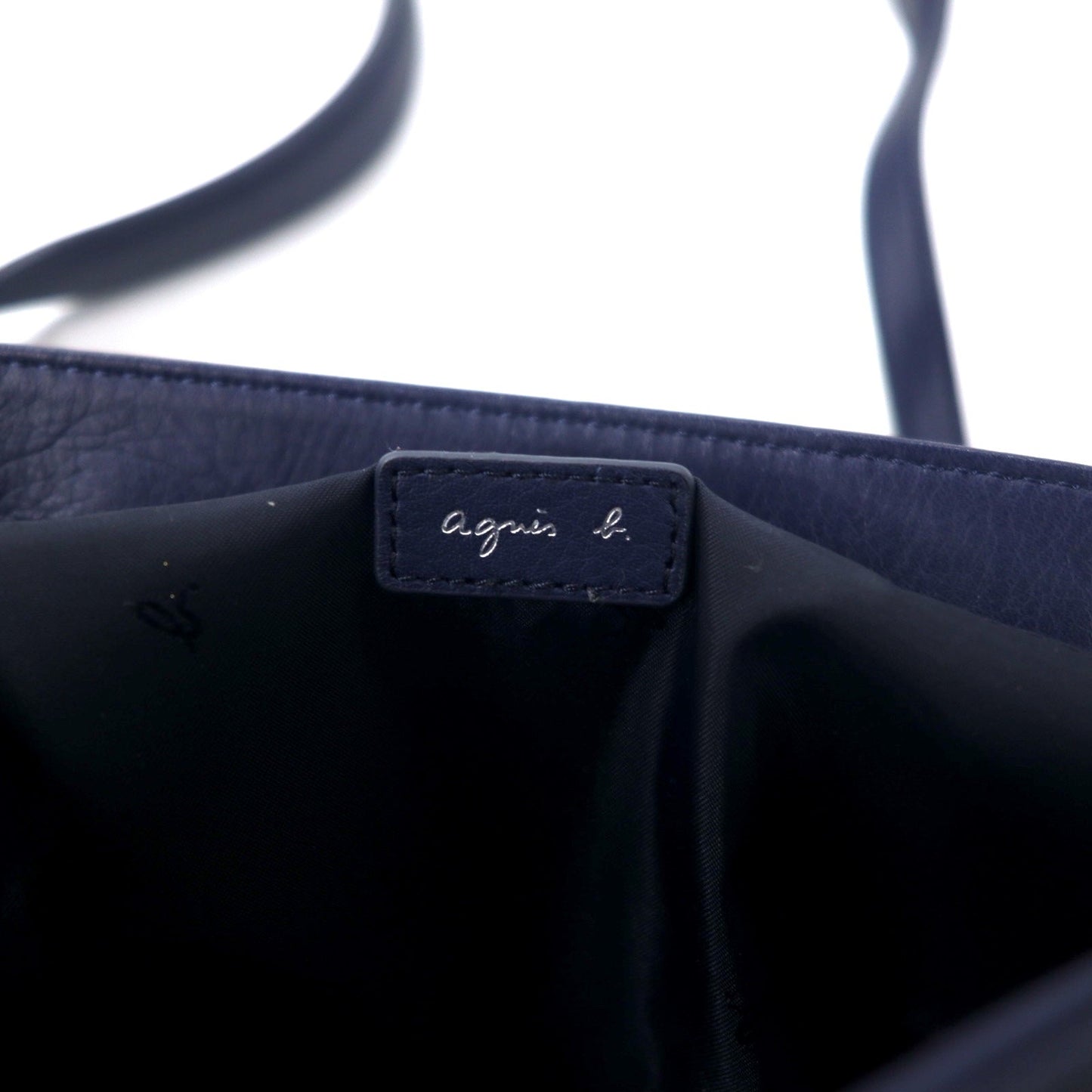agnes b. Leather Shoulder Bag, Navy Cowhide Leather, LS15-02