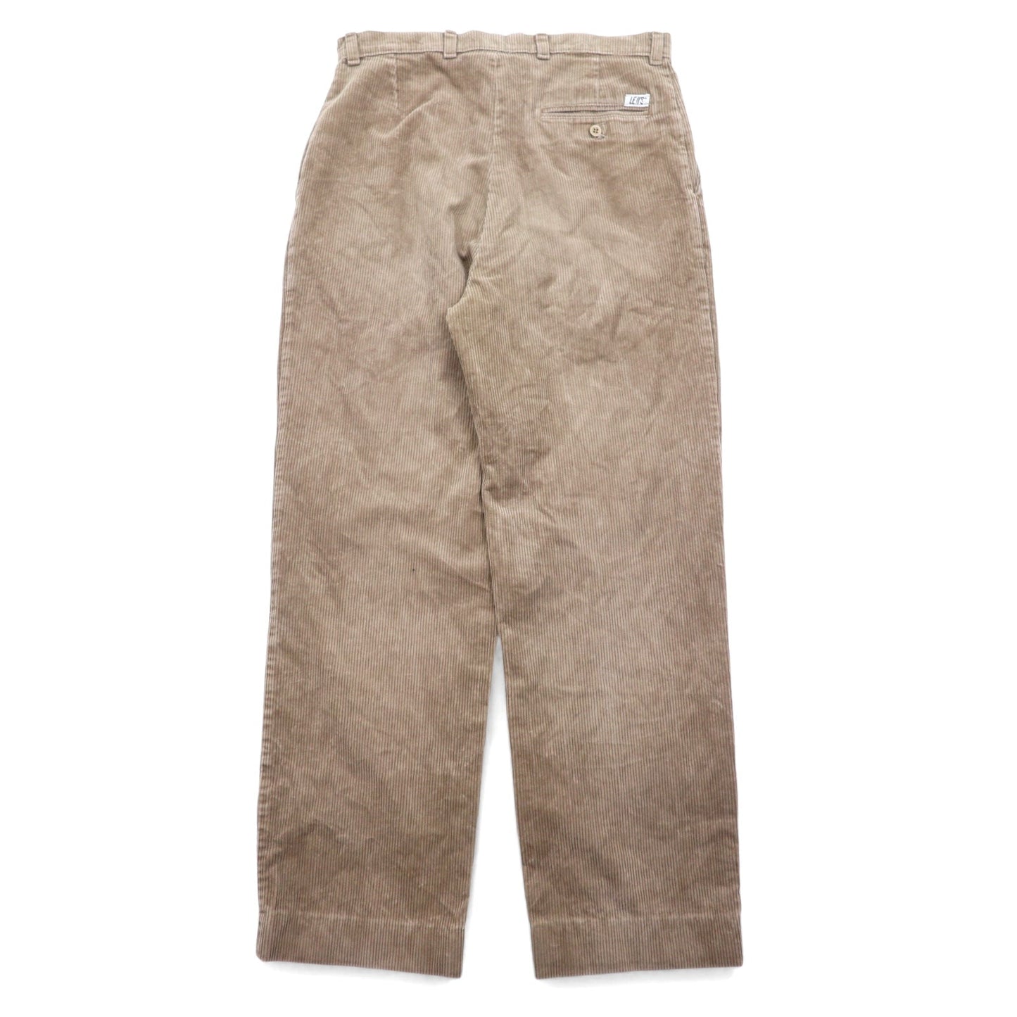LEVI'S Made in England 90s Euro Tuck Wide Corduroy Pants, Size 33, Beige Cotton, PANT FAMILY 299 3484 4584