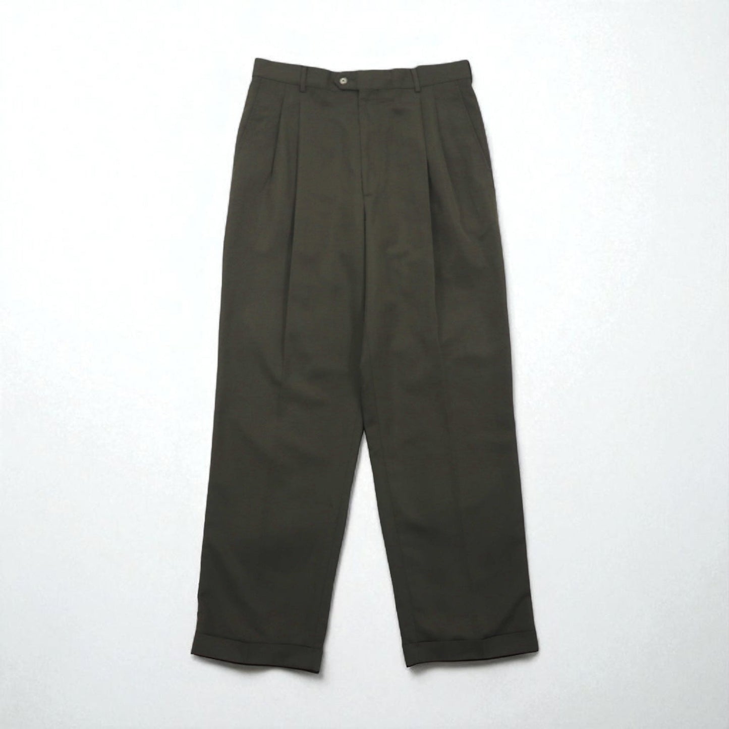 CHAPS RALPH LAUREN 90年代 2タック ワイド スラックスパンツ  L カーキ Trousers