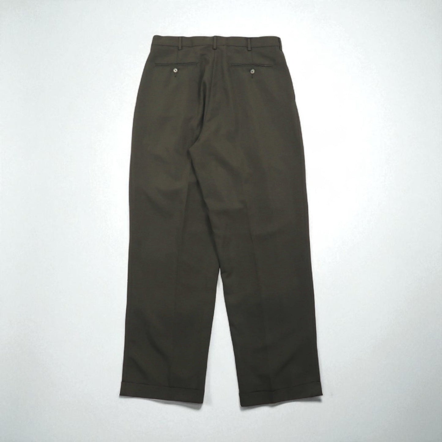 CHAPS RALPH LAUREN 90年代 2タック ワイド スラックスパンツ  L カーキ Trousers