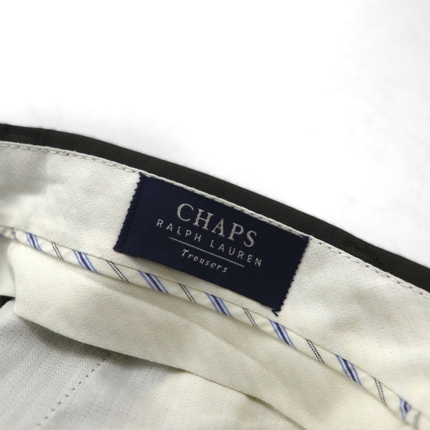 CHAPS RALPH LAUREN 90年代 2タック ワイド スラックスパンツ  L カーキ Trousers