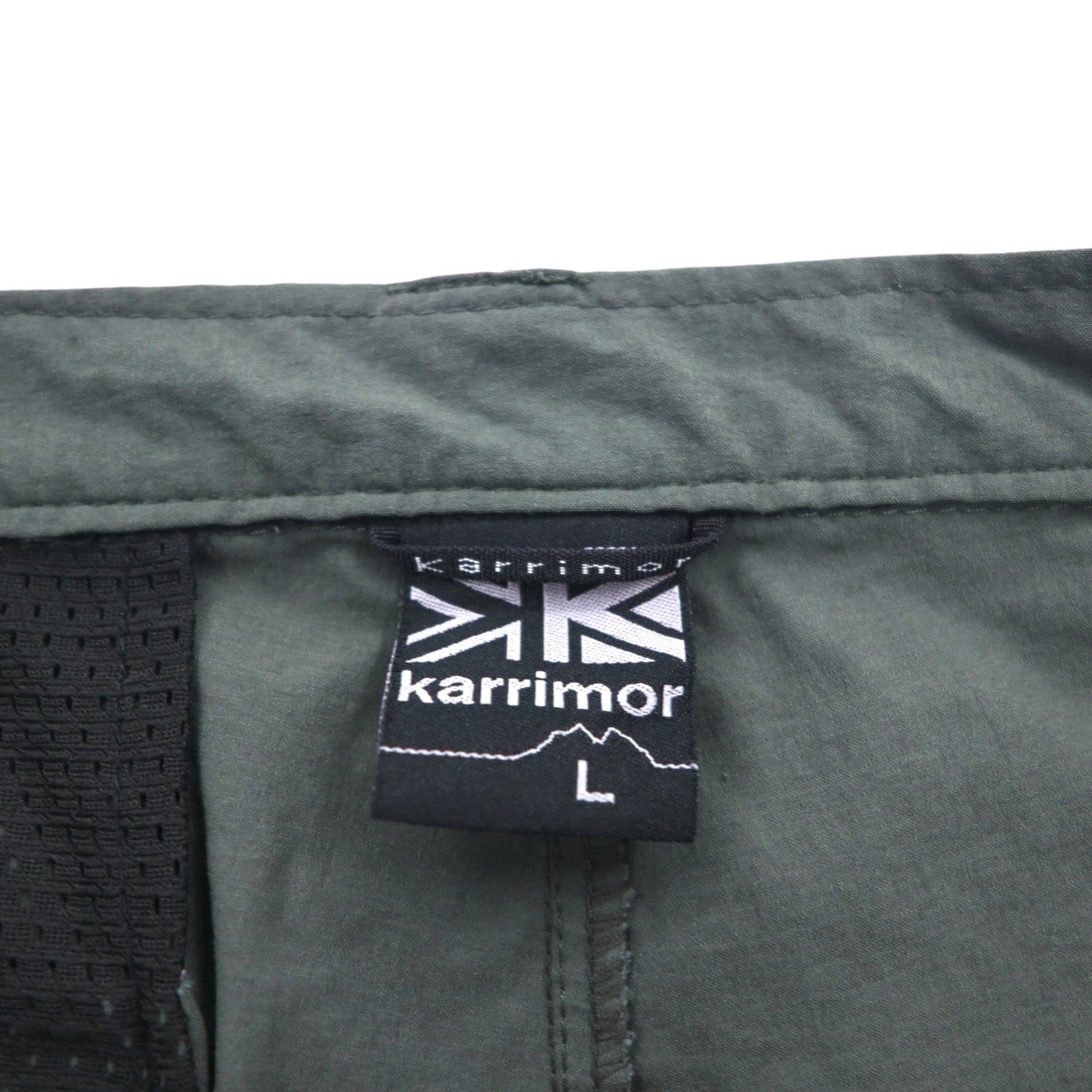 karrimor アウトドア 2WAY コンバーチブル カーゴパンツ ショートパンツ L グレー ナイロン 防水 ストレッチ